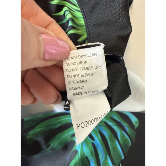 Yonique NWT Women's M Hawaiian Tropical Swim Suit Tankini Built In Bra Racerback - Picture 9 of 12